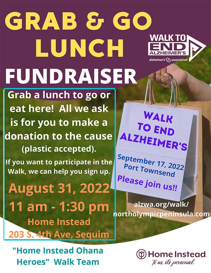 Grab and Go Lunch Fundraiser Alzheimer's Association Flyer