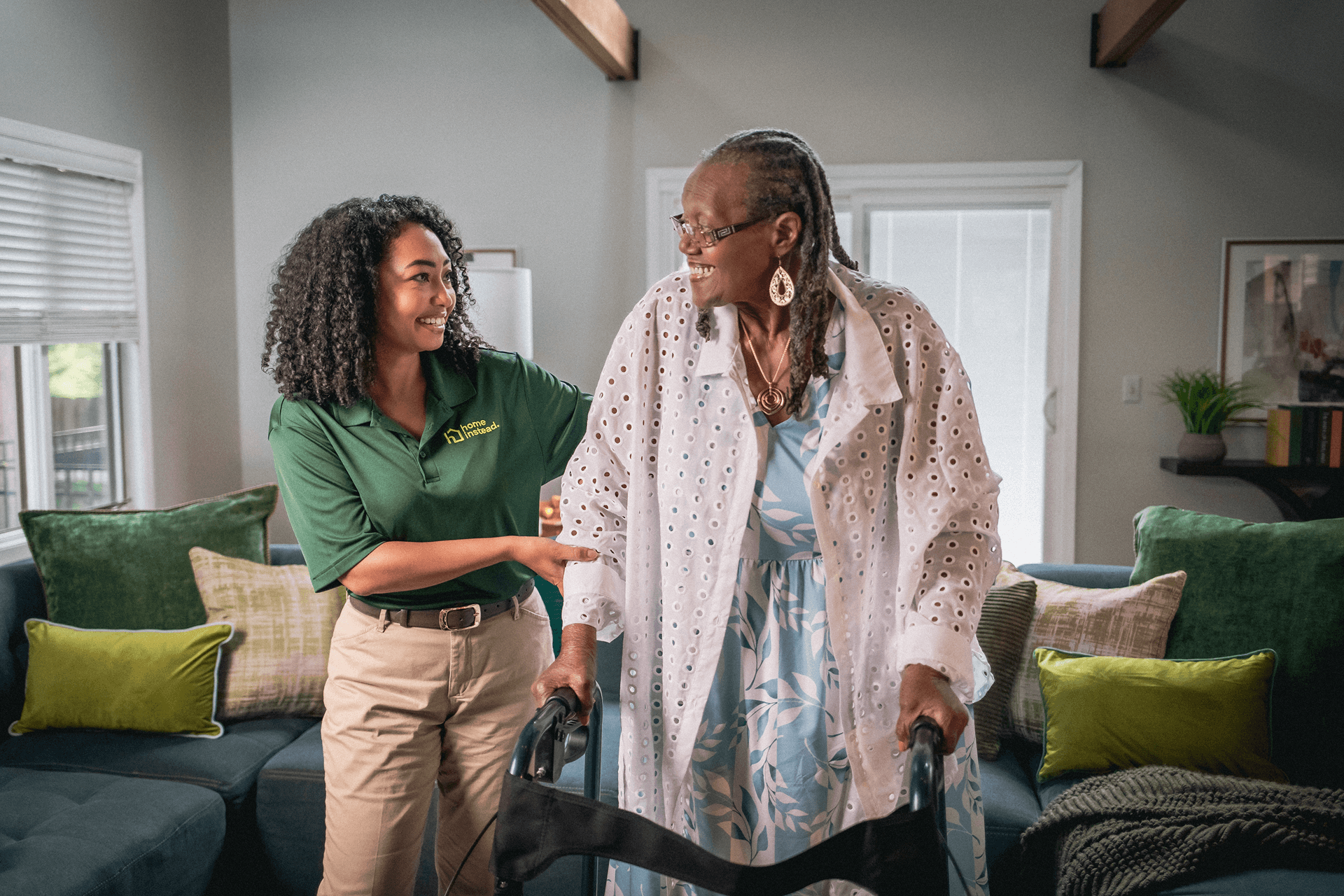 A Home Instead Care Pro with an adult.