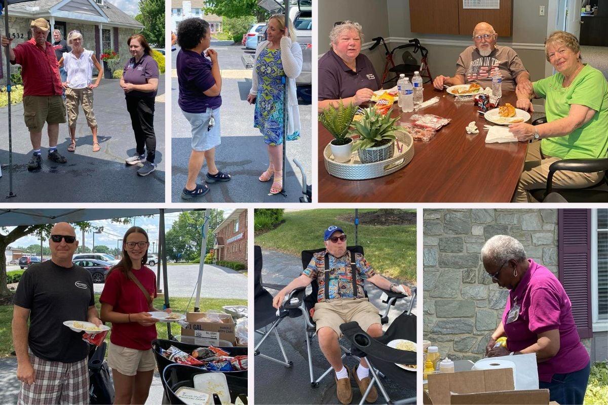 Home Instead Hosts a Cookout for Our Clients and Caregivers in Lancaster, PA collage