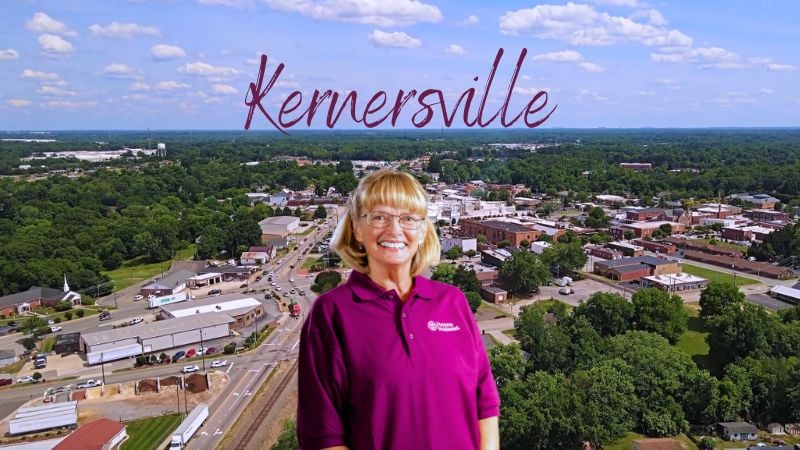 Home Instead caregivers with Kernersville, NC in the background