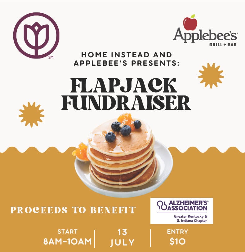 Home Instead and Applebee s presents the flapjack fundraiser July 13 8am to 10am tickets 10 dollars