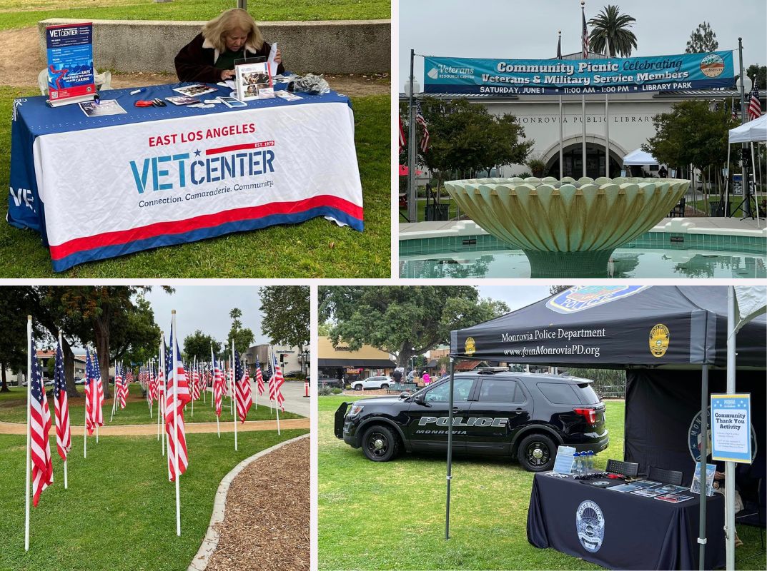 Home Instead Celebrates Veterans at the 2024 Monrovia Community Picnic collage