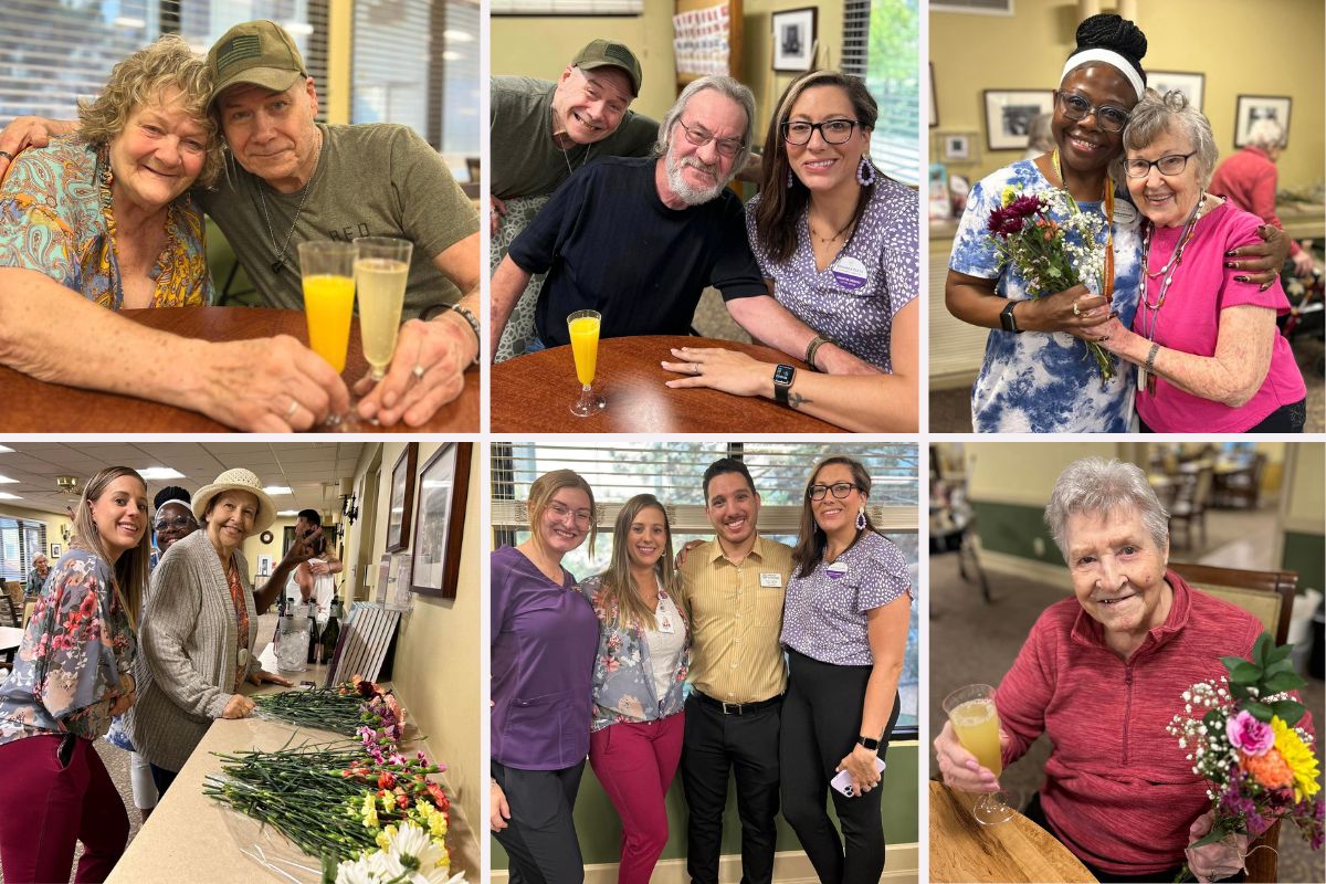 Home Instead Spreads Cheer One Bouquet at a Time at Sedgwick Plaza collage