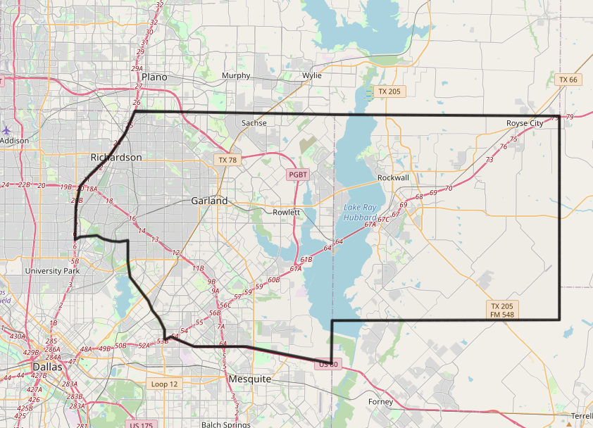 Mapline_278 Service Area_Map